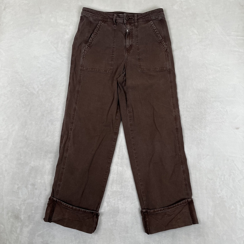 American Eagle Outfitters Pants Womens 6 Brown Stovepipe Twill Chino Straight